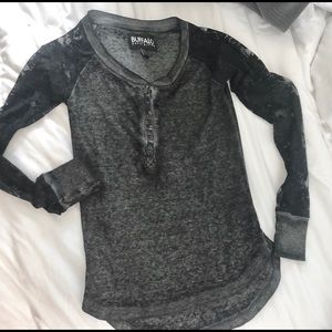 SOLD - Buffalo David Bitton lace sleeve top